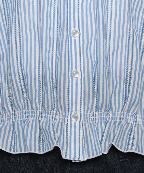 Lindsay(リンジィ)の「チェック柄オフショルブラウス(シャツ/ブラウス・キッズ・ブラック/レッド/ブルー・160/150)」の8枚目の写真