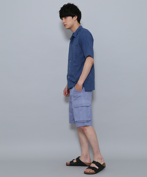 JUNRED（ジュンレッド）の「カルゼカーゴショートパンツ（カーゴパンツ・メンズ・ブラック/ラベンダー/ブルー系その他4・S/M/L）」の12枚目の写真