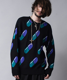 NO ID. | mn1763-ＣニットカプセルドラッグＪＱ－Ｃ－Ｎプルオーバー(ニット/セーター)