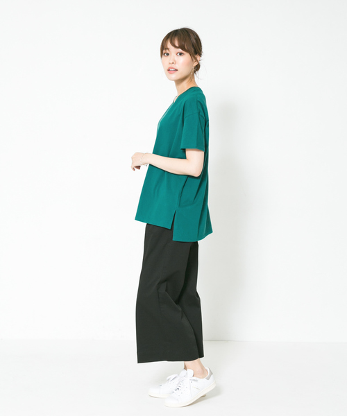 F by ROSSO(エフバイロッソ)の「F by ROSSO クルーネックビックTシャツ(Tシャツ/カットソー・レディース・ホワイト/ブラック/グリーン/ボルドー・FREE)」の11枚目の写真