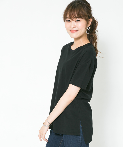 F by ROSSO(エフバイロッソ)の「F by ROSSO クルーネックビックTシャツ(Tシャツ/カットソー・レディース・ホワイト/ブラック/グリーン/ボルドー・FREE)」の14枚目の写真