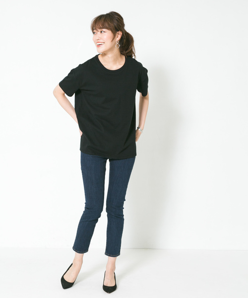 F by ROSSO(エフバイロッソ)の「F by ROSSO クルーネックビックTシャツ(Tシャツ/カットソー・レディース・ホワイト/ブラック/グリーン/ボルドー・FREE)」の16枚目の写真