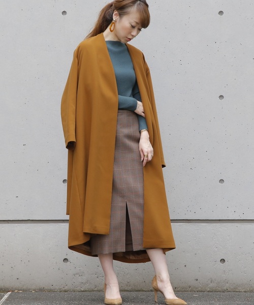 Liesse（リエス）の「バレンシアチェックハイウエストタイトスカート（スカート・レディース・ベージュ系その他/チェック・S/M/L）」の6枚目の写真