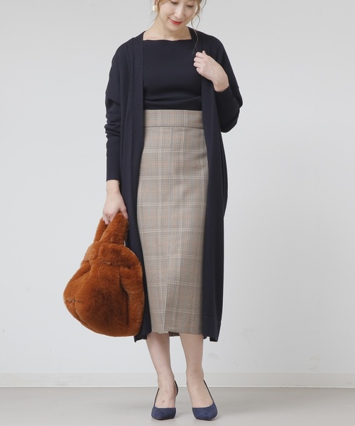 Liesse（リエス）の「バレンシアチェックハイウエストタイトスカート（スカート・レディース・ベージュ系その他/チェック・S/M/L）」の9枚目の写真