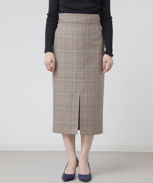 Liesse（リエス）の「バレンシアチェックハイウエストタイトスカート（スカート・レディース・ベージュ系その他/チェック・S/M/L）」の10枚目の写真