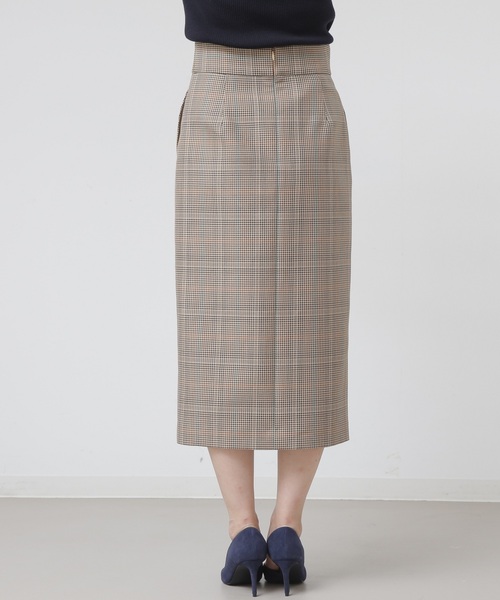 Liesse（リエス）の「バレンシアチェックハイウエストタイトスカート（スカート・レディース・ベージュ系その他/チェック・S/M/L）」の12枚目の写真