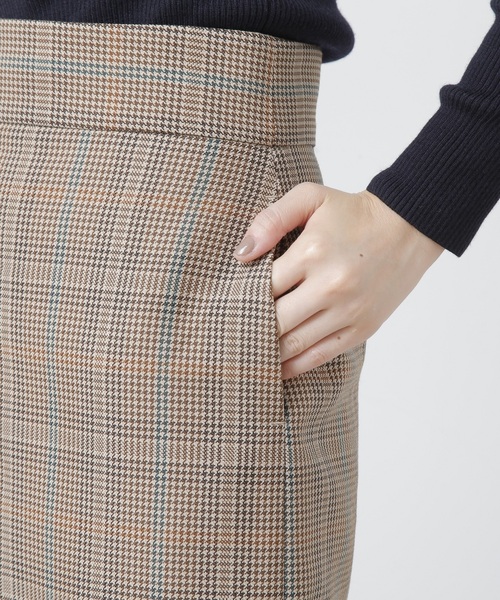 Liesse（リエス）の「バレンシアチェックハイウエストタイトスカート（スカート・レディース・ベージュ系その他/チェック・S/M/L）」の14枚目の写真