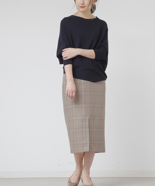 Liesse（リエス）の「バレンシアチェックハイウエストタイトスカート（スカート・レディース・ベージュ系その他/チェック・S/M/L）」の19枚目の写真