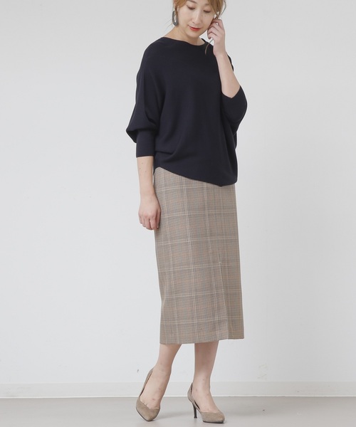 Liesse（リエス）の「バレンシアチェックハイウエストタイトスカート（スカート・レディース・ベージュ系その他/チェック・S/M/L）」の20枚目の写真