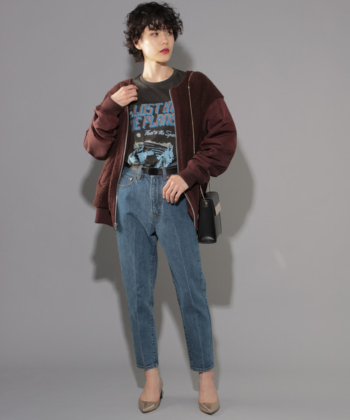 PAGEBOY（ページボーイ）の「スペースロックＴシャツ（Tシャツ/カットソー・レディース・チャコールグレー/ブラック・FREE）」の6枚目の写真