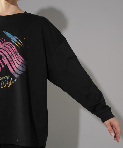 PAGEBOY（ページボーイ）の「スペースロックＴシャツ（Tシャツ/カットソー・レディース・チャコールグレー/ブラック・FREE）」の18枚目の写真