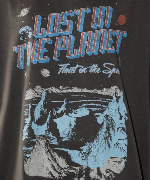 PAGEBOY（ページボーイ）の「スペースロックＴシャツ（Tシャツ/カットソー・レディース・チャコールグレー/ブラック・FREE）」の9枚目の写真