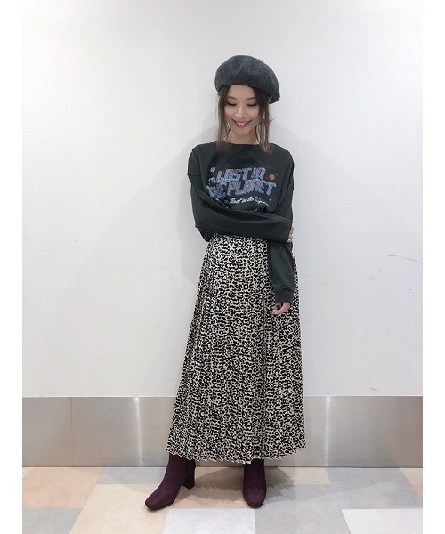 PAGEBOY（ページボーイ）の「スペースロックＴシャツ（Tシャツ/カットソー・レディース・チャコールグレー/ブラック・FREE）」の12枚目の写真