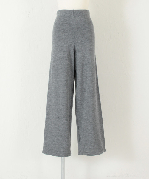 titivate(ティティベイト)の「ニットワイドパンツ(その他パンツ・レディース・ホワイト/ブラック/モカ/杢グレー・S/M/L)」の7枚目の写真