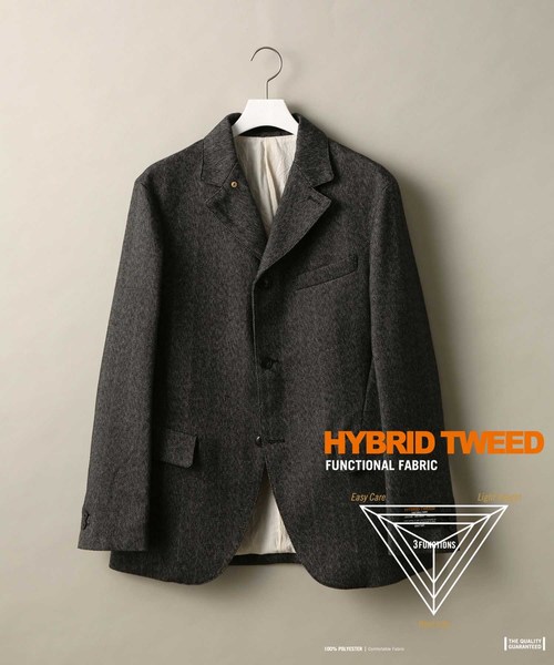 ADAM ET ROPE'(アダムエロペ)の「【HYBRID TWEED】 テーラードジャケット(テーラードジャケット・メンズ・ブラック系その他/グレー/ネイビー・L/M)」の2枚目の写真