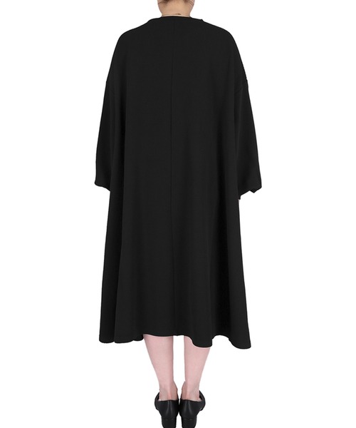 coca（coca）（コカ）の「エンボス加工バルーンスリーブAラインワンピース（ワンピース・レディース・マスタード/ワイン/ダークグリーン/ブラック/ベージュ/ブラウン/カーキ/ダークベージュ/アイボリー/ネイビー/ライトグレー・ONE SIZE/S/M）」の21枚目の写真