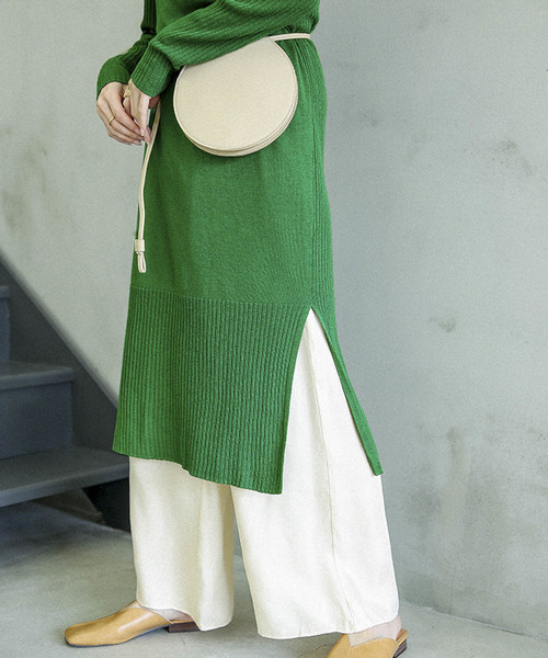 select MOCA(セレクトモカ)の「2WAYボタンニットワンピース(ワンピース・レディース・ブラック/グレー/グリーン・FREE)」の10枚目の写真