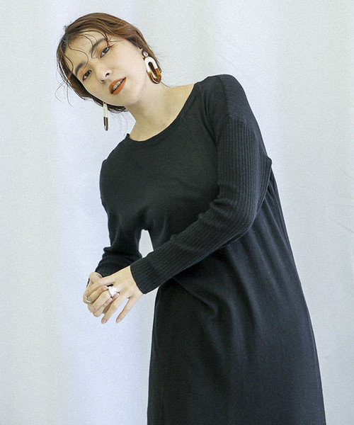 select MOCA(セレクトモカ)の「2WAYボタンニットワンピース(ワンピース・レディース・ブラック/グレー/グリーン・FREE)」の15枚目の写真