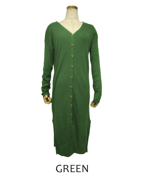 select MOCA(セレクトモカ)の「2WAYボタンニットワンピース(ワンピース・レディース・ブラック/グレー/グリーン・FREE)」の17枚目の写真