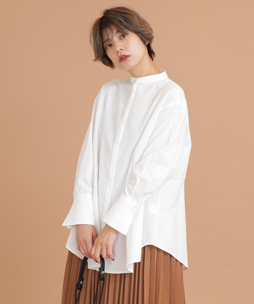 FREE'S MART（フリーズマート）の「◆スタンドカラーチュニックシャツ●（シャツ/ブラウス・レディース・ホワイト/ブラウン系その他/ブルー系その他/ベージュ/カーキ/ホワイト系その他/ブルー・FREE）」の12枚目の写真