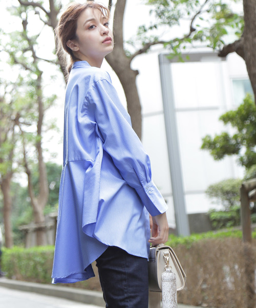 FREE'S MART（フリーズマート）の「◆スタンドカラーチュニックシャツ●（シャツ/ブラウス・レディース・ホワイト/ブラウン系その他/ブルー系その他/ベージュ/カーキ/ホワイト系その他/ブルー・FREE）」の20枚目の写真