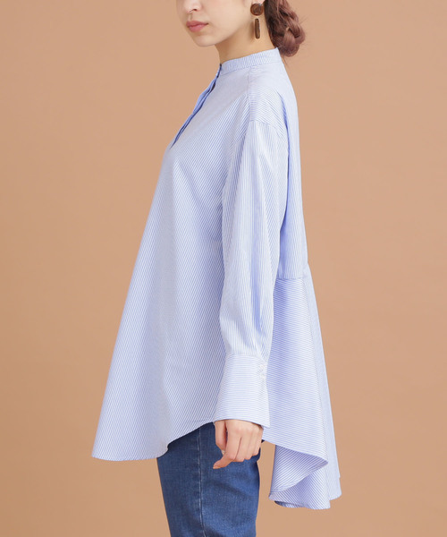 FREE'S MART（フリーズマート）の「◆スタンドカラーチュニックシャツ●（シャツ/ブラウス・レディース・ホワイト/ブラウン系その他/ブルー系その他/ベージュ/カーキ/ホワイト系その他/ブルー・FREE）」の16枚目の写真