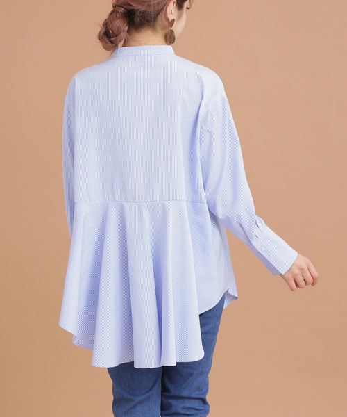 FREE'S MART（フリーズマート）の「◆スタンドカラーチュニックシャツ●（シャツ/ブラウス・レディース・ホワイト/ブラウン系その他/ブルー系その他/ベージュ/カーキ/ホワイト系その他/ブルー・FREE）」の22枚目の写真