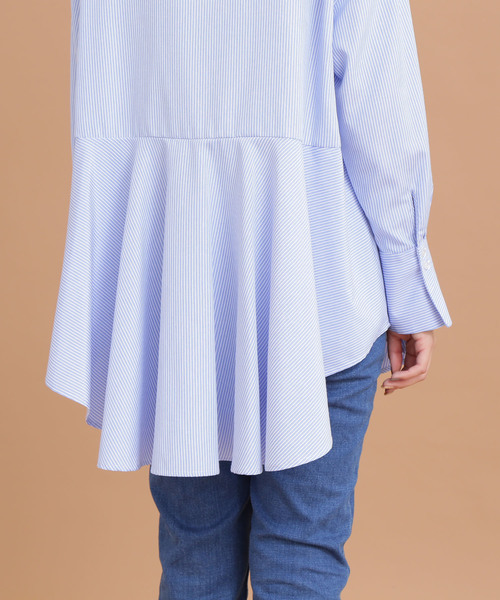 FREE'S MART（フリーズマート）の「◆スタンドカラーチュニックシャツ●（シャツ/ブラウス・レディース・ホワイト/ブラウン系その他/ブルー系その他/ベージュ/カーキ/ホワイト系その他/ブルー・FREE）」の18枚目の写真