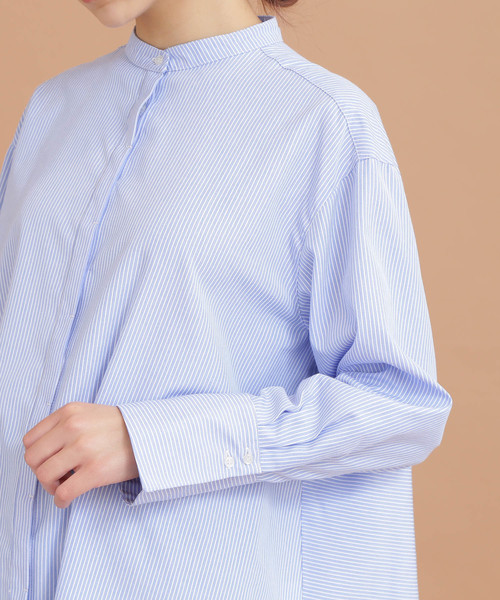 FREE'S MART（フリーズマート）の「◆スタンドカラーチュニックシャツ●（シャツ/ブラウス・レディース・ホワイト/ブラウン系その他/ブルー系その他/ベージュ/カーキ/ホワイト系その他/ブルー・FREE）」の14枚目の写真