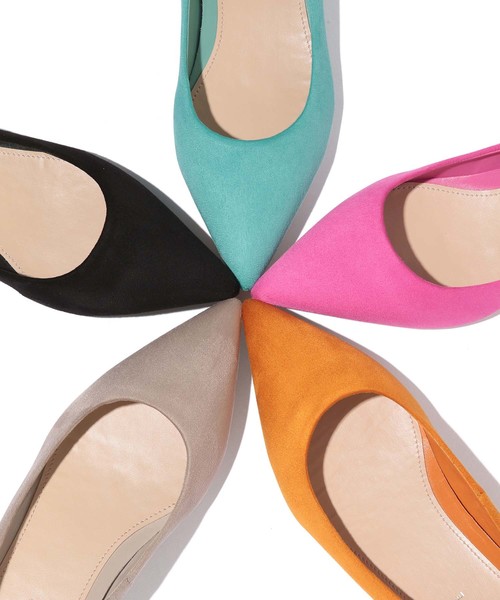 ADAM ET ROPE'（アダムエロペ）の「【雑誌掲載】カップインボロネーゼフラット（パンプス・レディース・ライトグレー/ブラック/ピンク/オレンジ/ミント・22.5cm/23.5cm/24.5cm/23.0cm/24.0cm/25.0cm）」の8枚目の写真