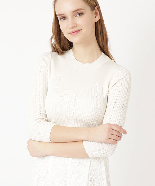 JILL STUART(ジルスチュアート)の「◆ケイティーリブニット(ニット/セーター・レディース・ホワイト/ブラック/ピンク/ブルー・FREE)」の2枚目の写真