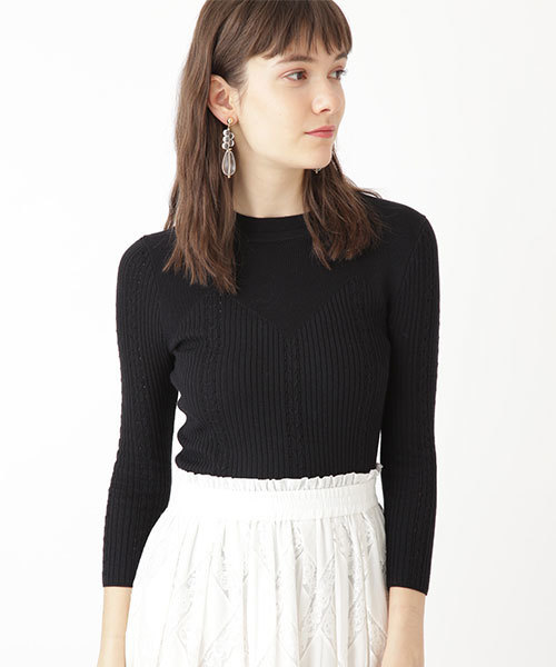 JILL STUART(ジルスチュアート)の「◆ケイティーリブニット(ニット/セーター・レディース・ホワイト/ブラック/ピンク/ブルー・FREE)」の3枚目の写真
