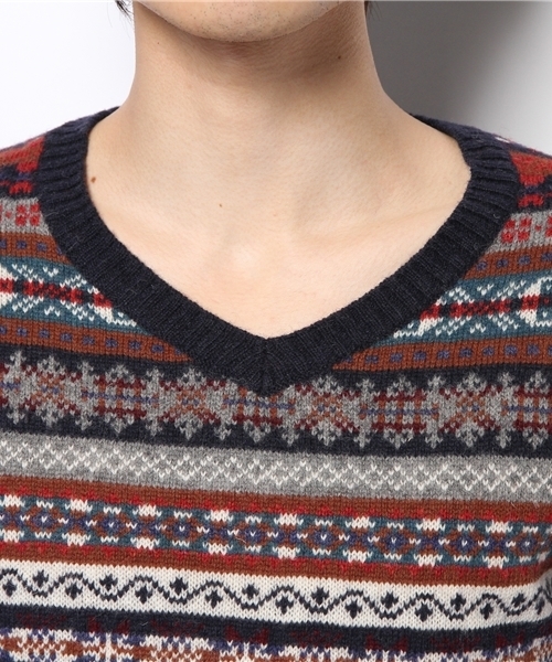 CIAOPANIC（チャオパニック）の「【Ciaopanic】　フェアアイルV/N（ニット/セーター・メンズ・チャコールグレー/ワインレッド/ネイビー/グレー・LARGE/MEDIUM）」の8枚目の写真