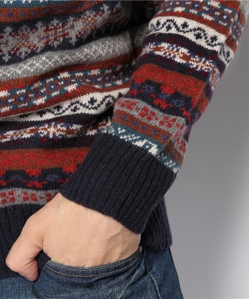 CIAOPANIC（チャオパニック）の「【Ciaopanic】　フェアアイルV/N（ニット/セーター・メンズ・チャコールグレー/ワインレッド/ネイビー/グレー・LARGE/MEDIUM）」の9枚目の写真