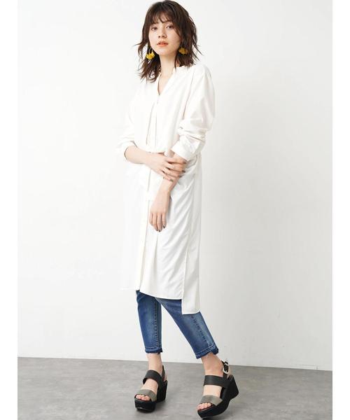 Editt by YECCA VECCA（エディットバイイェッカヴェッカ）の「裾カットオフデニムパンツ 〇（デニムパンツ・レディース・ホワイト/インディゴブルー/ライトインディゴブルー・S/M）」の9枚目の写真