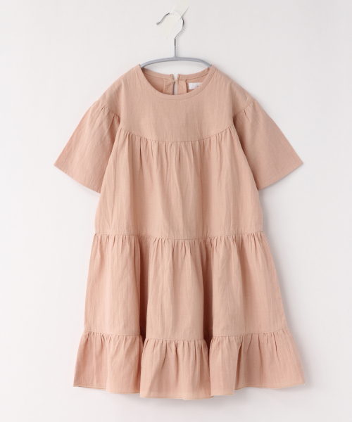 LOWRYS FARM(ローリーズファーム)の「ティアードワンピース 830345(ワンピース・キッズ・オフホワイト/ピンク/グリーン/ブルー・100/110/120)」の4枚目の写真