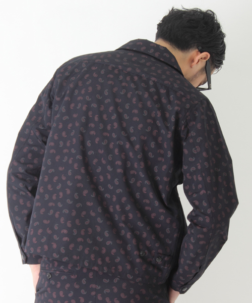 BEAMS PLUS（ビームスプラス）の「○BEAMS PLUS / ストームジャケット ペイズリー（ブルゾン・メンズ・ネイビー・LARGE/SMALL/MEDIUM/X-LARGE）」の6枚目の写真