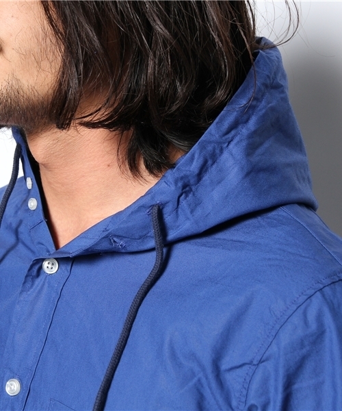 WEGO(ウィゴー)の「WEGO/フーデッドシャツ(シャツ/ブラウス・メンズ・ワイン/ホワイト/ブルー/ブルー系その他・LARGE/MEDIUM)」の7枚目の写真