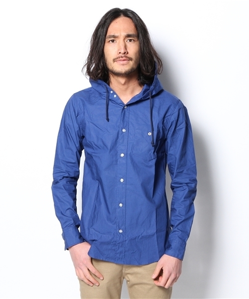 WEGO(ウィゴー)の「WEGO/フーデッドシャツ(シャツ/ブラウス・メンズ・ワイン/ホワイト/ブルー/ブルー系その他・LARGE/MEDIUM)」の15枚目の写真