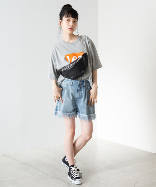 WEGO（ウィゴー）の「WEGO/ボールチェーンウエストバッグ（ボディバッグ/ウエストポーチ・レディース・ブラック・FREE）」の3枚目の写真