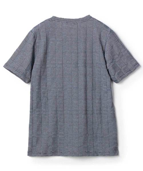 MEN'S BIGI(メンズビギ)の「チェック柄リンクスジャガードカットソー(Tシャツ/カットソー・メンズ・ホワイト/ブルー・S/M/L)」の11枚目の写真