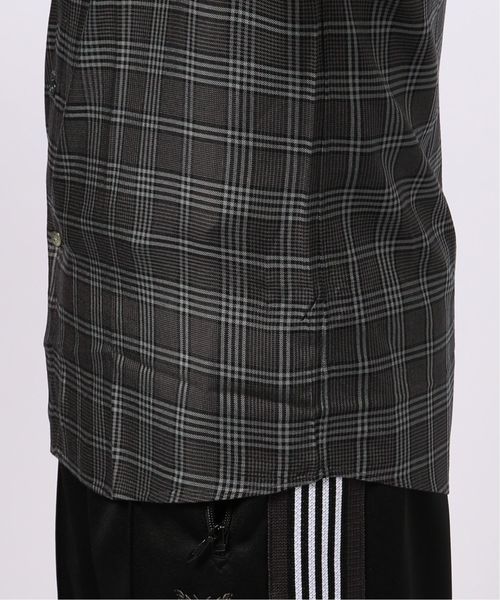 EDIFICE（エディフィス）の「レーヨンテンセル チェック バンドカラー ショートスリーブ シャツ（シャツ/ブラウス・メンズ・チャコールグレー/ブラウン・SMALL/MEDIUM/LARGE）」の8枚目の写真