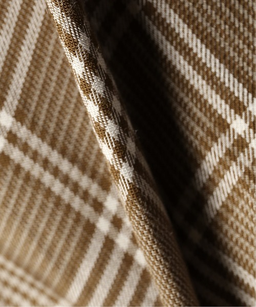 EDIFICE（エディフィス）の「レーヨンテンセル チェック バンドカラー ショートスリーブ シャツ（シャツ/ブラウス・メンズ・チャコールグレー/ブラウン・SMALL/MEDIUM/LARGE）」の10枚目の写真