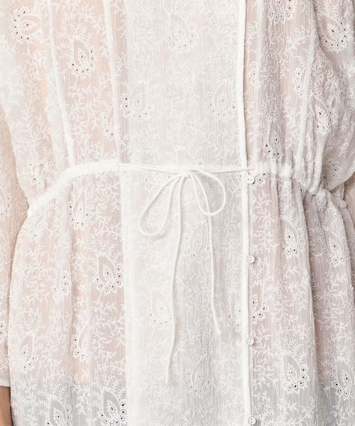 セール ワンピース コットンエンブロイダリー アシンメトリーワンピース ワンピース Souleiado ソレイアード のファッション