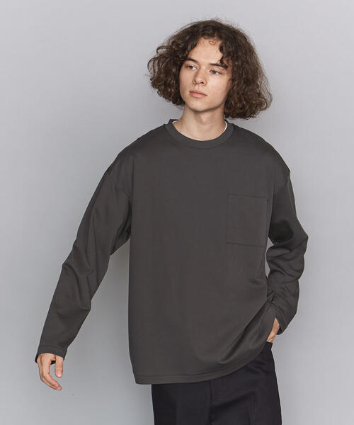 BEAUTY&YOUTH UNITED ARROWS（ビューティーアンドユースユナイテッドアローズ）の「BY ダブルガス ワイドフォルム カットソー（Tシャツ/カットソー・メンズ・ホワイト/ダークグレー/モカ/その他1・XX-LARGE/X-LARGE/LARGE/MEDIUM/SMALL）」の3枚目の写真