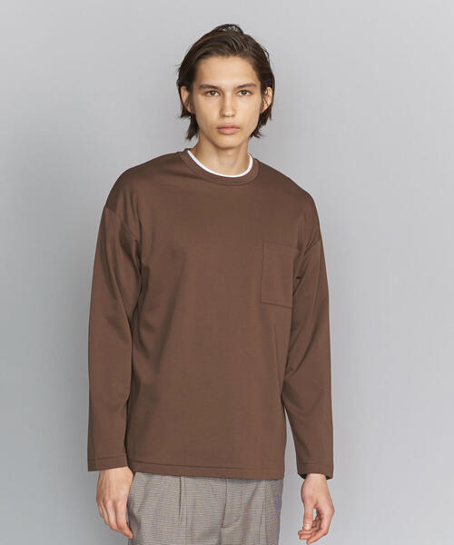 BEAUTY&YOUTH UNITED ARROWS（ビューティーアンドユースユナイテッドアローズ）の「BY ダブルガス ワイドフォルム カットソー（Tシャツ/カットソー・メンズ・ホワイト/ダークグレー/モカ/その他1・XX-LARGE/X-LARGE/LARGE/MEDIUM/SMALL）」の4枚目の写真