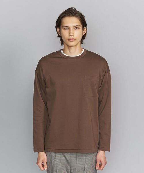 BEAUTY&YOUTH UNITED ARROWS（ビューティーアンドユースユナイテッドアローズ）の「BY ダブルガス ワイドフォルム カットソー（Tシャツ/カットソー・メンズ・ホワイト/ダークグレー/モカ/その他1・XX-LARGE/X-LARGE/LARGE/MEDIUM/SMALL）」の9枚目の写真