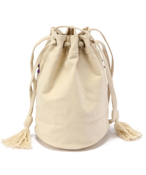 Another Edition（アナザーエディション）の「Anisha BEADS キンチャク PCT（ショルダーバッグ・レディース・オフホワイト/グレー・フリー）」の7枚目の写真