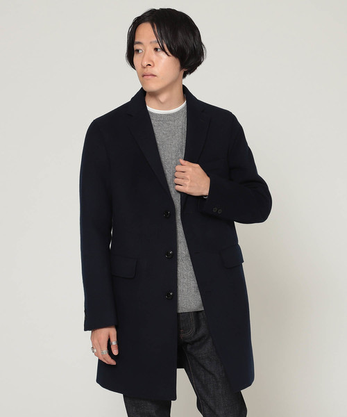 BEAMS(ビームス)の「BEAMS / フリース チェスターコート(チェスターコート)」|ネイビー