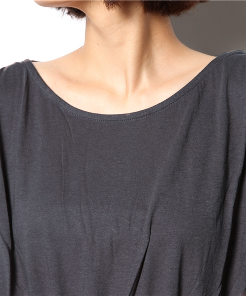 OUTLET（アウトレット）の「【CIAOPANIC TYPY】パネル切リ替エワンピース（ワンピース・レディース・ベージュ/チャコールグレー・FREE）」の6枚目の写真